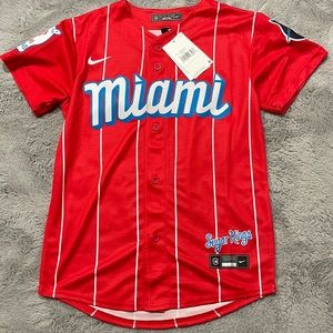 Miami marlin jersey button down with no name or number on back